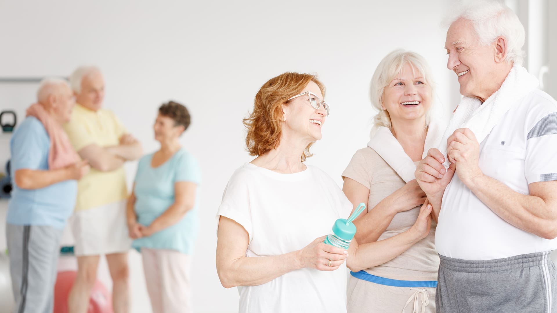 seniors after exercise class