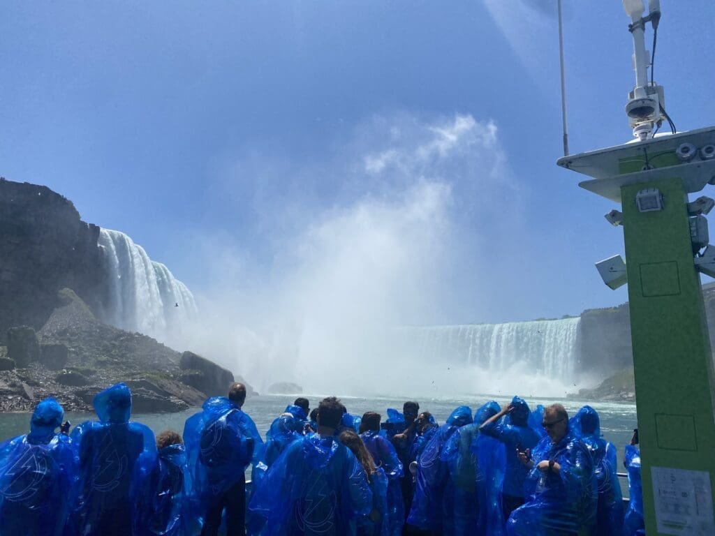 A travel club for seniors in Canterbury Woods Gates Cirlce visiting Niagara falls